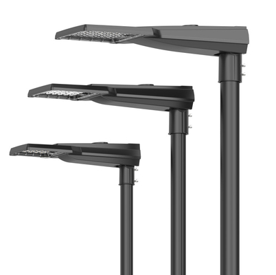 โคมไฟถนนกลางแจ้ง 100W หลอดไฟ LED ไร้สาย Nema ที่อยู่อาศัยเสาสูงพร้อมเซ็นเซอร์อัจฉริยะ