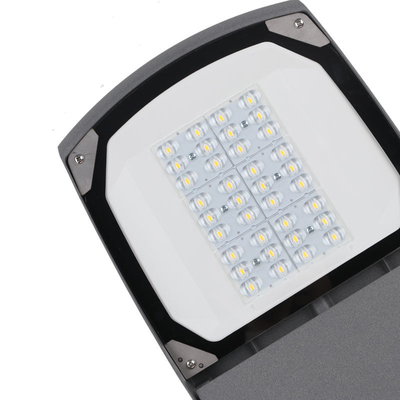 IK08 กระจกนิรภัย Led Street Light Housing ADC12 IP66 สำหรับ Outdoor