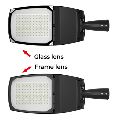 50w 100w ไฟถนน Led กลางแจ้งกรอบกระจกเลนส์สำหรับถนนทั้งหมด