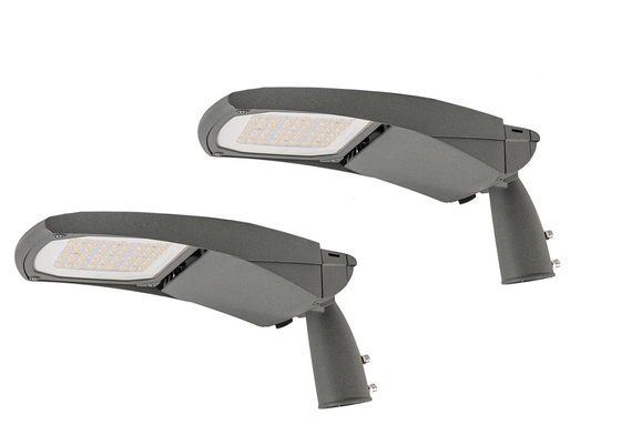 2700k IK80 ไฟถนน LED ที่ว่างเปล่าหรือเสร็จสมบูรณ์สีเทา IP66 140lm / W 4000k Ra70