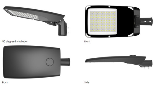 อะลูมิเนียม 3030 SMD ไฟถนน LED กลางแจ้ง กันน้ำ กำลังสูง 60w
