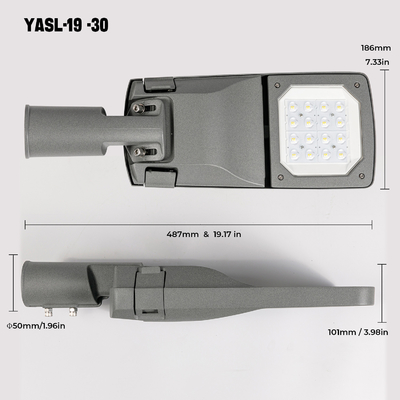 ตัวเรือนไฟถนน LED อลูมิเนียมหล่อแบบกำหนดเอง 40W 50W 60W