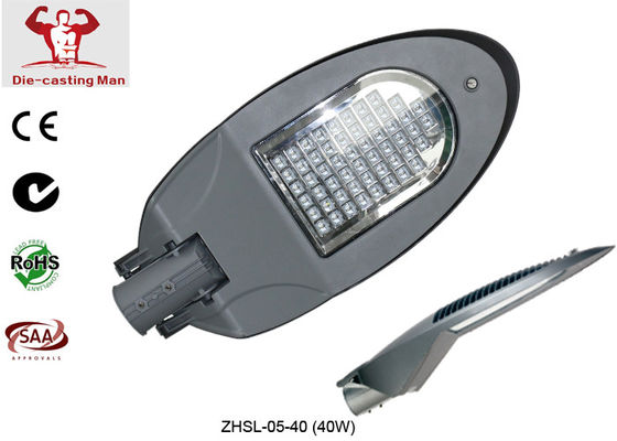 CRI 70 แรงสูง LED โคมไฟถนน มุมมอง 145*85° 50W Ip66 โฟโตเซลกลางแจ้ง โมเดิร์นสตรีทไลท์