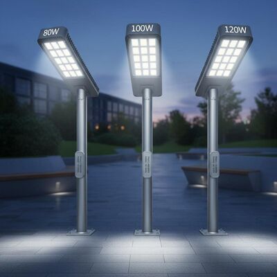 80W, 100W, 120W SMD 3030 ไฟสว่างกลางแจ้ง LED ระยะที่ปรับได้ ± 15° ความแรงกดไฟเข้า: AC 90~305V