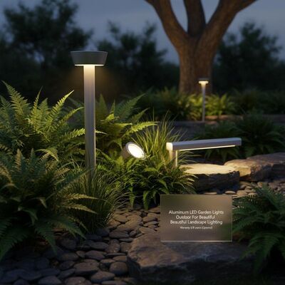 อลูมิเนียม LED ไฟสวนภายนอก สําหรับการส่องแสงภูมิทัศน์ที่สวยงาม การรับประกัน 5/8 ปี ((ไม่จํากัด))